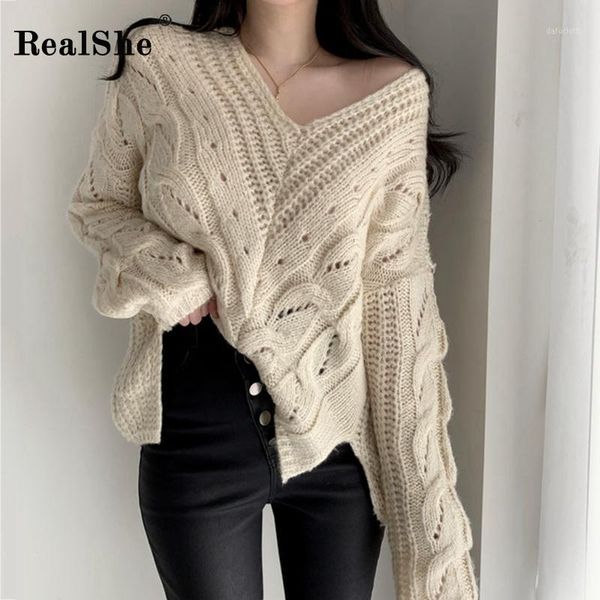 realshe asymmetrical sweater women 2020 v-neck full sleeve hollow out sweaters ladies spring casual solid split female sweater1, White;black
realshe asymmetrical sweater women 2020 v-neck full sleeve hollow out sweaters ladies spring casual solid split female sweater1, White;black