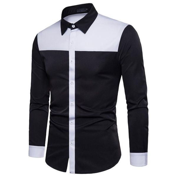 men's casual shirts camisas hombre 2021 autumn long sleeve shirt patchwork blouse tallas 2xl, White;black
men's casual shirts camisas hombre 2021 autumn long sleeve shirt patchwork blouse tallas 2xl, White;black