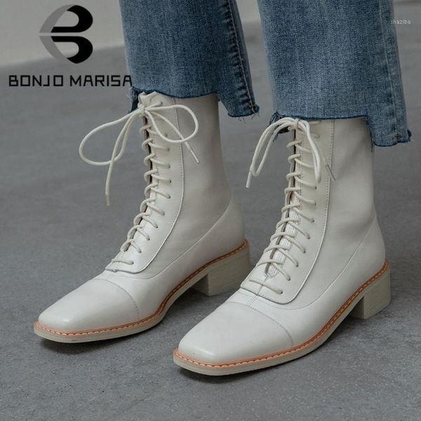 boots bonjomarisa arrival genuine leather square heels shoelaces ankle stylish winter shoes women1, Black
boots bonjomarisa arrival genuine leather square heels shoelaces ankle stylish winter shoes women1, Black