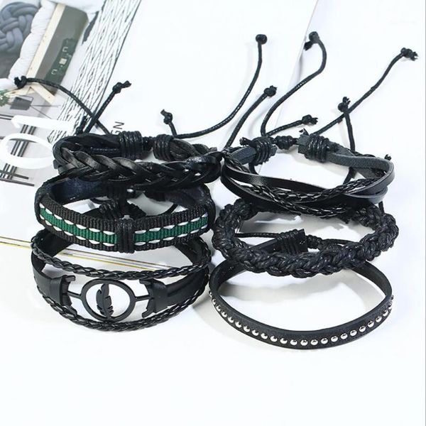 6pcs vintage punk bracelet braided leather wristband for men and women retractable beaded jewelry diy bracelet for student1, Golden;silver
6pcs vintage punk bracelet braided leather wristband for men and women retractable beaded jewelry diy bracelet for student1, Golden;silver