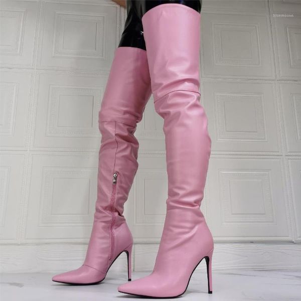 dovereiss fashion women's shoes winter pointed toe stilettos heels pure color pink zipper elegant over the knee boots 36-471, Black
dovereiss fashion women's shoes winter pointed toe stilettos heels pure color pink zipper elegant over the knee boots 36-471, Black