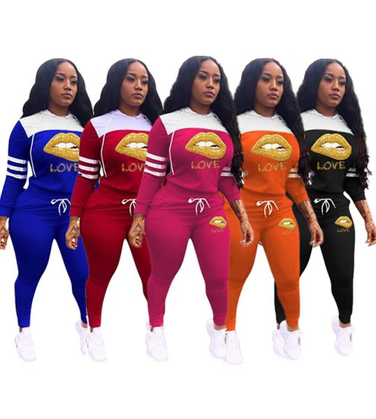 women lips tracksuit love letters hooded hoodies and legging pants two piece clothing sets casual outfit sweatshirts trousers suit e122308, Gray
women lips tracksuit love letters hooded hoodies and legging pants two piece clothing sets casual outfit sweatshirts trousers suit e122308, Gray