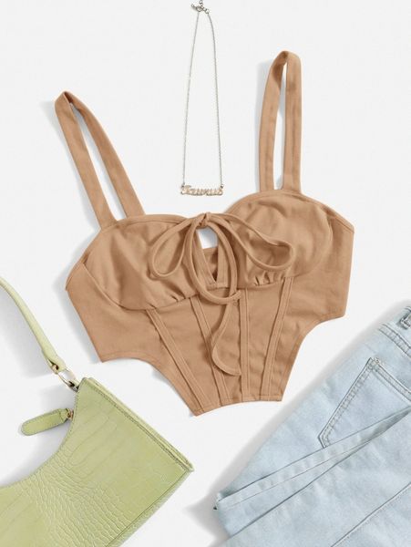 knot detail asymmetrical hem cami y8kn#, White
knot detail asymmetrical hem cami y8kn#, White