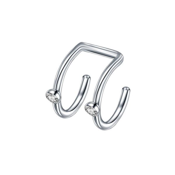3pairs stainless steel clip on wrap earring tragus 2 rings ear cuff clip nose ring fake piercing body jewelry earring for q jllewf, Silver
3pairs stainless steel clip on wrap earring tragus 2 rings ear cuff clip nose ring fake piercing body jewelry earring for q jllewf, Silver