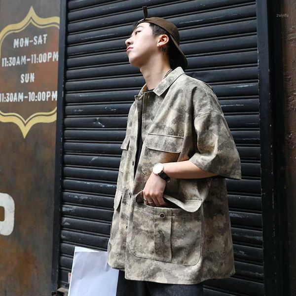 2020 summer men's work clothes more pocket decorate green color shirts clothing camouflage printing short sleeve shirts -xl1, White;black
2020 summer men's work clothes more pocket decorate green color shirts clothing camouflage printing short sleeve shirts -xl1, White;black