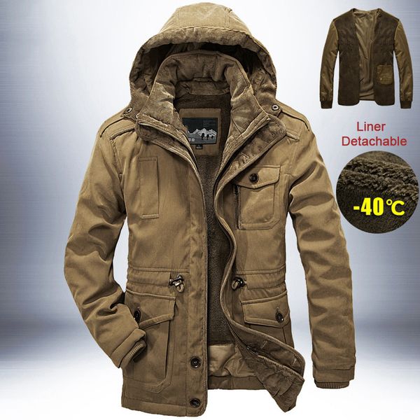 brand winter jacket men thick warm windbreaker mens parkas cashmere liner detachable 2 in 1 coat plus size -4xl c1201, Black;brown
brand winter jacket men thick warm windbreaker mens parkas cashmere liner detachable 2 in 1 coat plus size -4xl c1201, Black;brown
