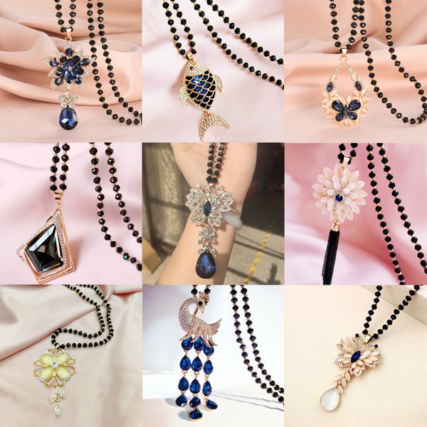 korean autumn and winter new fashion peacock crystal chain opal sweater chain women's versatile long tassel pendant necklace, Silver
korean autumn and winter new fashion peacock crystal chain opal sweater chain women's versatile long tassel pendant necklace, Silver