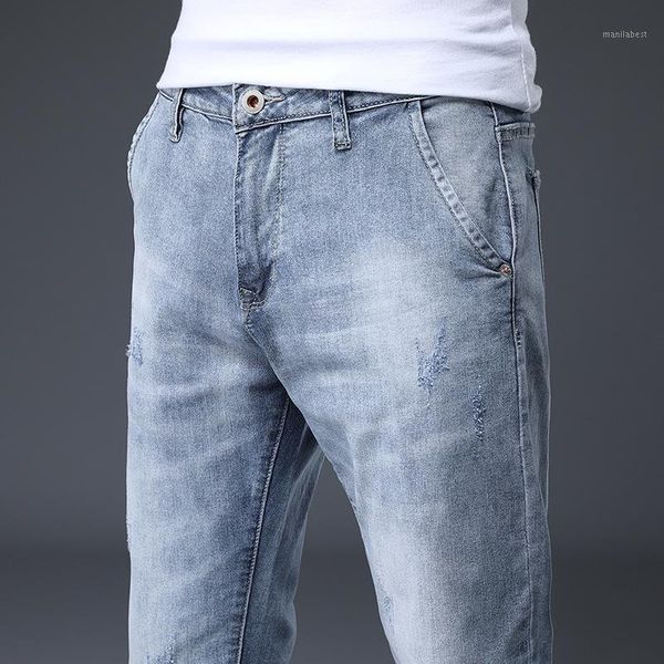 jeans men spring / summer 2020 men's korean light-colored stretch jeans, slim feet denim pants, men's casual pants1, Blue
jeans men spring / summer 2020 men's korean light-colored stretch jeans, slim feet denim pants, men's casual pants1, Blue