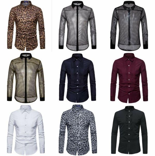 new men's leisure long-sleeved long-style turn-over collar official sleeve shirt blouse party in 2020, White;black
new men's leisure long-sleeved long-style turn-over collar official sleeve shirt blouse party in 2020, White;black