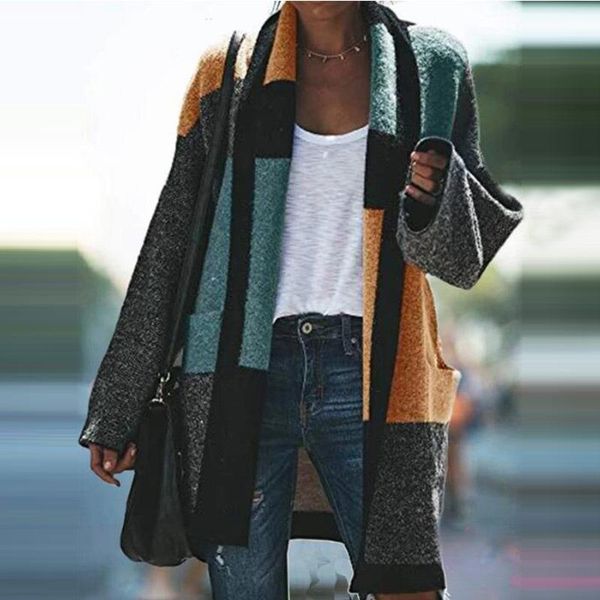men's wool & blends casual wide-waisted women winter coat long patchwork pockets coats and jackets open stitch cashmere, Black
men's wool & blends casual wide-waisted women winter coat long patchwork pockets coats and jackets open stitch cashmere, Black