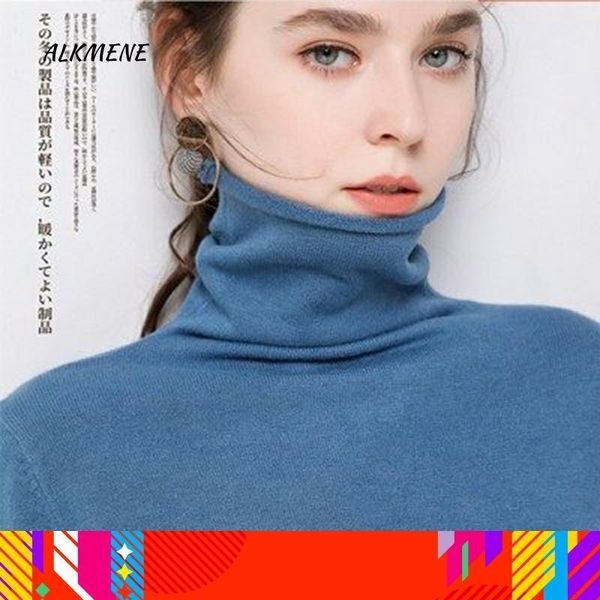 high collar cashmere sweater female autumn and winter new knitted pullover pile of collar women's blue loose sweater y200720, White;black
high collar cashmere sweater female autumn and winter new knitted pullover pile of collar women's blue loose sweater y200720, White;black
