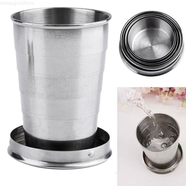 folding stainless steel cups retractable water cup with lid foldable camping running mug outdoor tableware
folding stainless steel cups retractable water cup with lid foldable camping running mug outdoor tableware