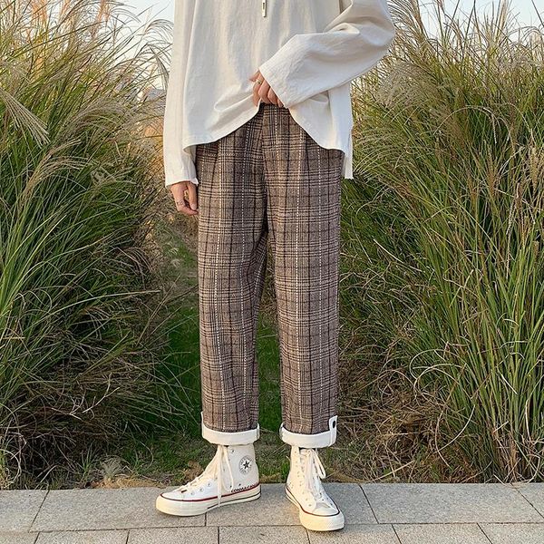 spring autumn retro plaid woolen pants male korean version of all-match students straight casual wide-leg small trousers, Black
spring autumn retro plaid woolen pants male korean version of all-match students straight casual wide-leg small trousers, Black
