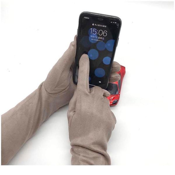 women's vintage suede fleece lined long touch screen gloves fashion spring autumn winter luxury warm elastic solid col jlliqs, Black
women's vintage suede fleece lined long touch screen gloves fashion spring autumn winter luxury warm elastic solid col jlliqs, Black