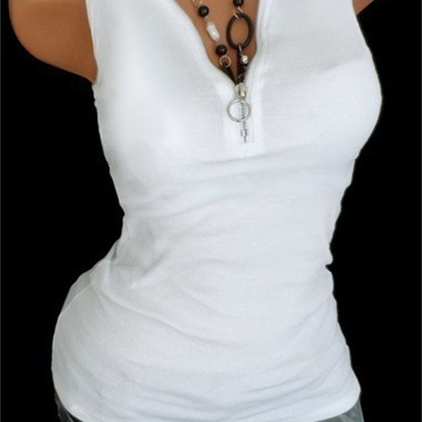 good stretch tee solid cotton tank women summer shirts zipper v neck sleeveless tanks black plus size 5xl vest y200512, White
good stretch tee solid cotton tank women summer shirts zipper v neck sleeveless tanks black plus size 5xl vest y200512, White
