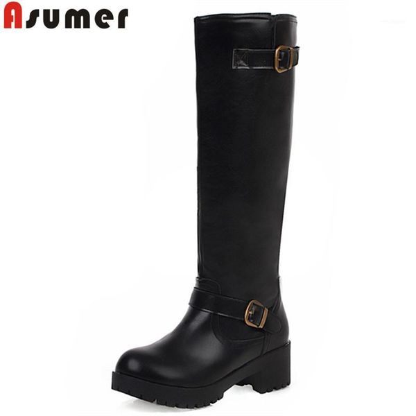 asumer 2020 new knee high boots round toe zip autumn winter boots women square high heels shoes ladies big size 34-431, Black
asumer 2020 new knee high boots round toe zip autumn winter boots women square high heels shoes ladies big size 34-431, Black