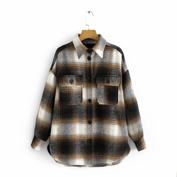 2021 new fashion autumn striped pocket design women loose style turn down collar woolen jacket coat chaqueta mujer 43uz, Black;brown
2021 new fashion autumn striped pocket design women loose style turn down collar woolen jacket coat chaqueta mujer 43uz, Black;brown