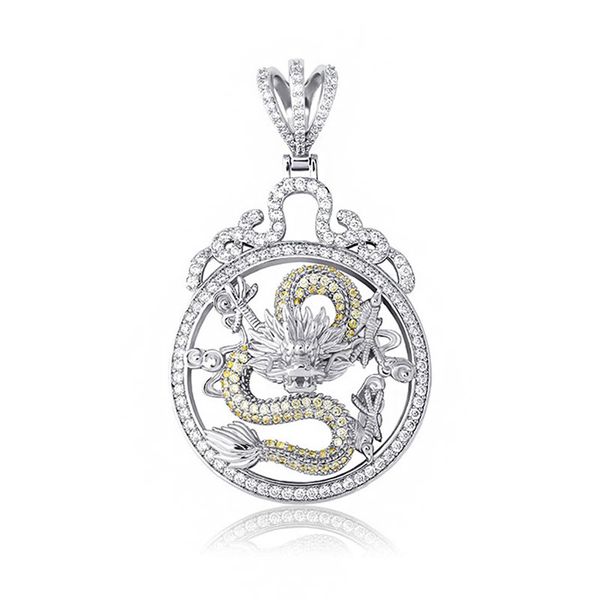 pendant frozen dragon 3 cubic zirconia neckalce for female fashion men hip hop jewelry present dcza, Silver
pendant frozen dragon 3 cubic zirconia neckalce for female fashion men hip hop jewelry present dcza, Silver