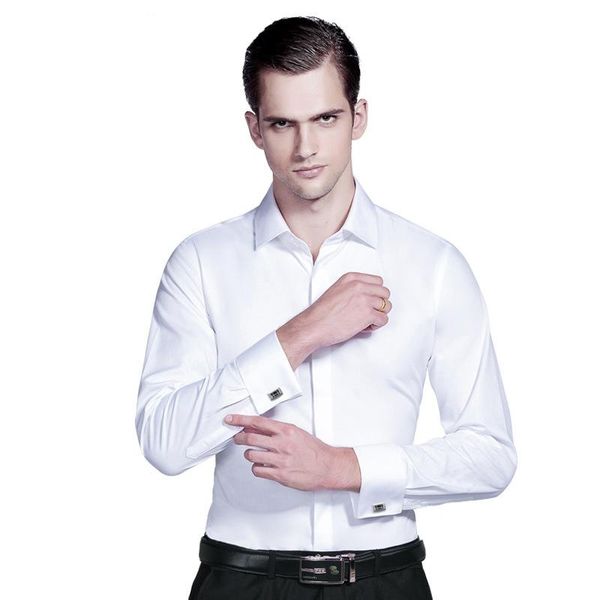 men's dress shirts men french cuff tuxedo long sleeve formal wedding business casual shirt slim fit cufflinks, White;black
men's dress shirts men french cuff tuxedo long sleeve formal wedding business casual shirt slim fit cufflinks, White;black