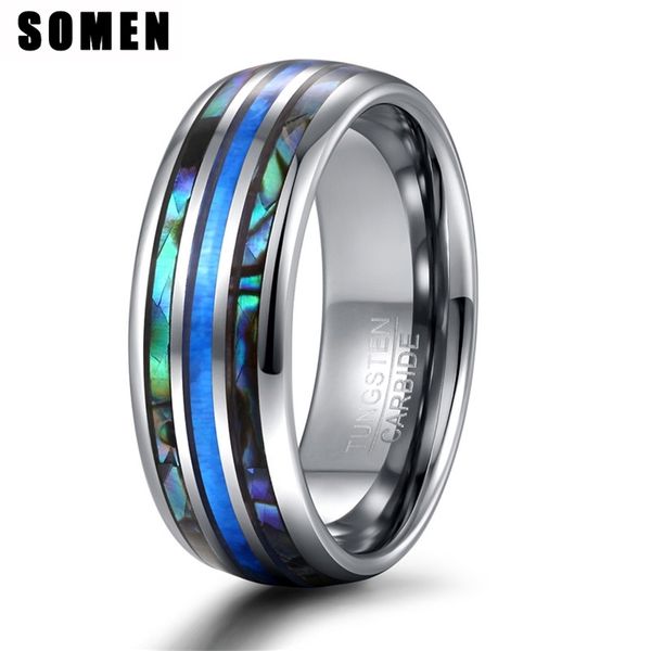 somen 8mm роскошный серебряный цвет вольфрамовый карбид кольцо синий пожарный опал раковина для мужчин женщин свадебное обручальное кольцо п, Silver
somen 8mm роскошный серебряный цвет вольфрамовый карбид кольцо синий пожарный опал раковина для мужчин женщин свадебное обручальное кольцо п, Silver
