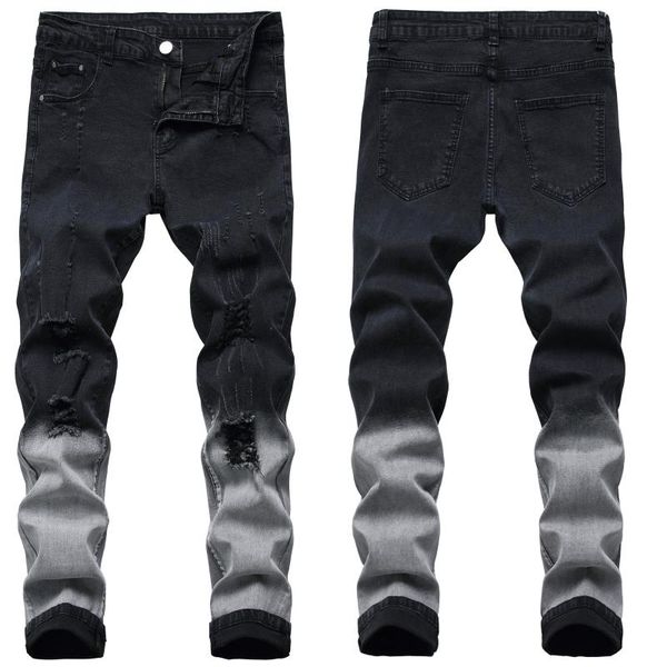 men hip hop pants stitching motorcycle jeans men fashion street wear jeans slim designer, Blue
men hip hop pants stitching motorcycle jeans men fashion street wear jeans slim designer, Blue