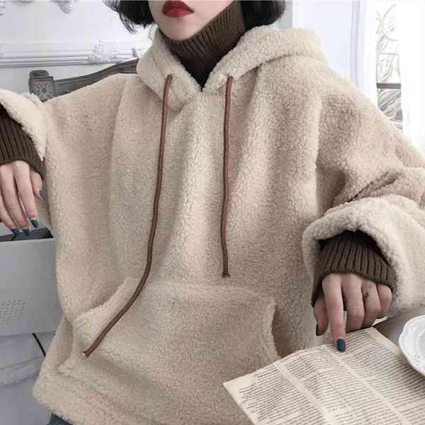autumn and winter womens fashion casual fake two piece turtle neck long sleeve thick warm hoodie hooded plush, Black
autumn and winter womens fashion casual fake two piece turtle neck long sleeve thick warm hoodie hooded plush, Black
