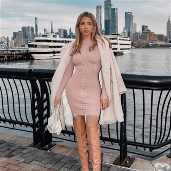 neck long sleeve short skirts female spring high waist casual dress women bandage slim dress fashion trend round, Black;gray 
neck long sleeve short skirts female spring high waist casual dress women bandage slim dress fashion trend round, Black;gray