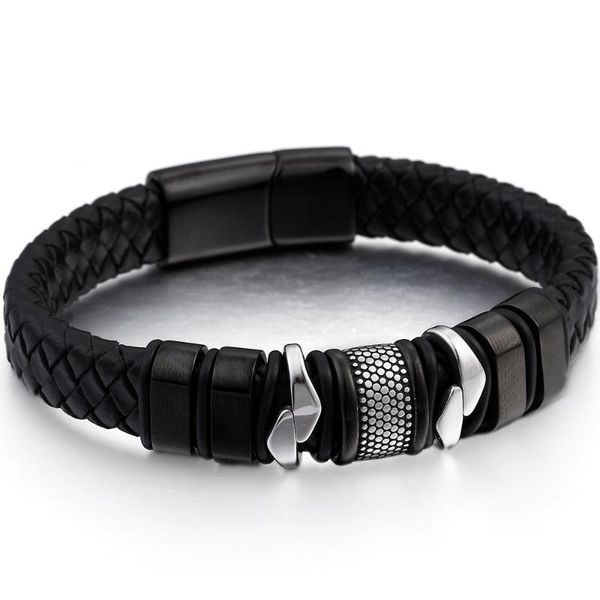 men's braided genuine leather bracelet with stainless steel magnetic closure cool birthday gifts for husband logo name engrave, Golden;silver
men's braided genuine leather bracelet with stainless steel magnetic closure cool birthday gifts for husband logo name engrave, Golden;silver