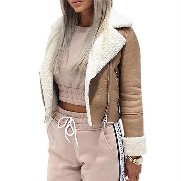 2020 spring women outerwear coat jackets lapel suede leather buckle cool pilot jacket faux lamb wool motorcycle jackets, Black;brown
2020 spring women outerwear coat jackets lapel suede leather buckle cool pilot jacket faux lamb wool motorcycle jackets, Black;brown