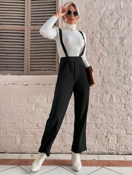solid suspender pants q3ow#, Black;white
solid suspender pants q3ow#, Black;white