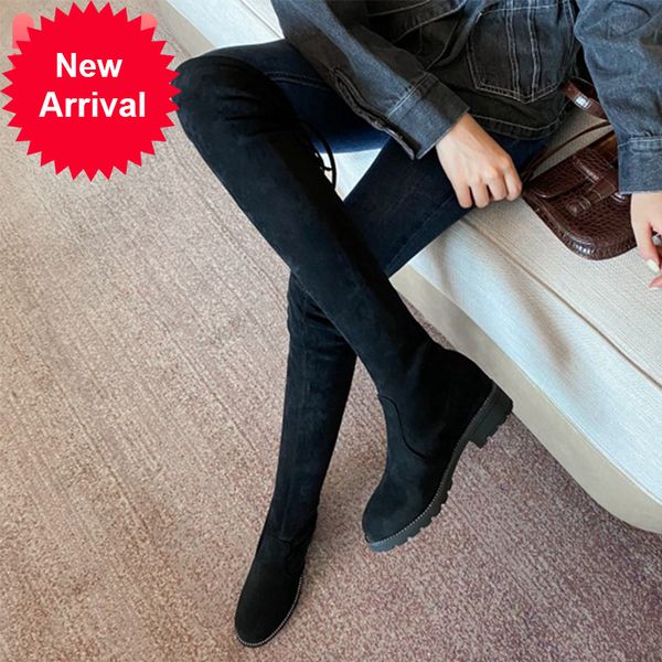 new on the knee bots falt heel rond toe winter fashion stretching boots woman shoes size 34-43, Black
new on the knee bots falt heel rond toe winter fashion stretching boots woman shoes size 34-43, Black