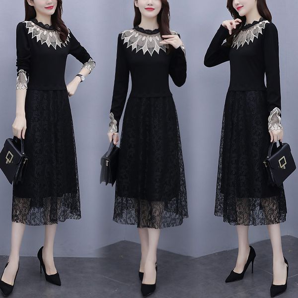 tie of the most l-5xl-sized women black fat 100kg woman dress 2021 casual lean spring dressed in party sg7h, Black;gray
tie of the most l-5xl-sized women black fat 100kg woman dress 2021 casual lean spring dressed in party sg7h, Black;gray
