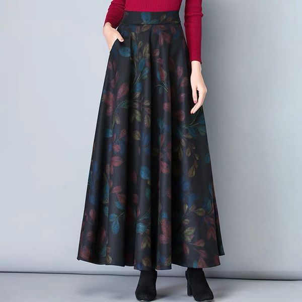 vintage a-line high waist woolen skirts autumn winter fashion women's wool maxi skirts female casual long streetwear 201111, Black
vintage a-line high waist woolen skirts autumn winter fashion women's wool maxi skirts female casual long streetwear 201111, Black