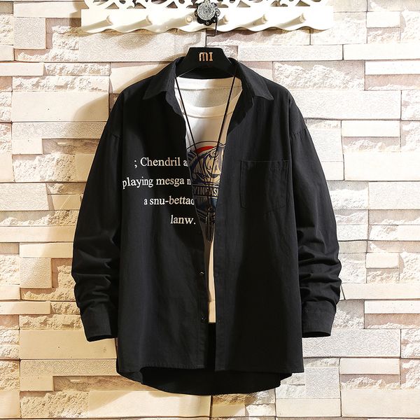 2021 brand spring autumn long sleeves black white hip hop streetwear new collar korea style shirt for men's clothing ly8y, White;black
2021 brand spring autumn long sleeves black white hip hop streetwear new collar korea style shirt for men's clothing ly8y, White;black