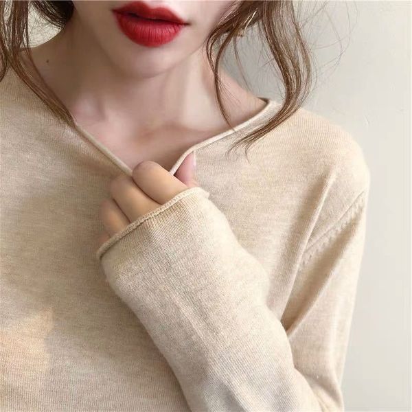 spring and winter 2020 new knitted bottoming shirt women's wear slim fit with long sleeve pullover sweater round neck, White;black
spring and winter 2020 new knitted bottoming shirt women's wear slim fit with long sleeve pullover sweater round neck, White;black