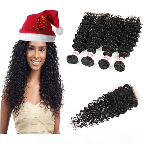 unprocessed mongolian indian malaysian peruvian brazilian virgin human hair bundles extensions kinky curly deep wave with lace closure, Black
unprocessed mongolian indian malaysian peruvian brazilian virgin human hair bundles extensions kinky curly deep wave with lace closure, Black