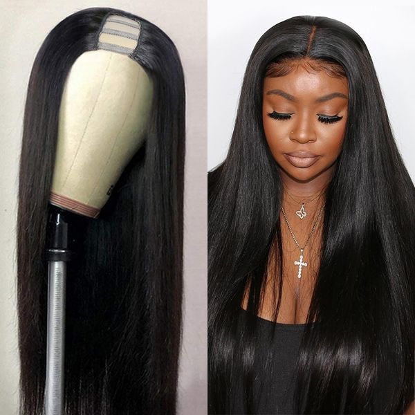 lx brand straight human hair wigs brazilian bone straight u part wig human hair with clips half wigs for women remy 180% densityfactor, Black
lx brand straight human hair wigs brazilian bone straight u part wig human hair with clips half wigs for women remy 180% densityfactor, Black
