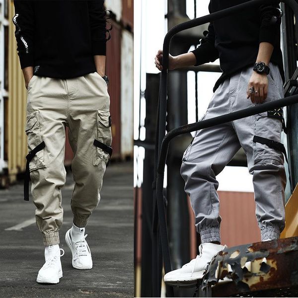 fashion mens hi-street cargo pants slim fit urban style hip hop patchwork pockets cuffed joggers streetwear trousers for male, Black
fashion mens hi-street cargo pants slim fit urban style hip hop patchwork pockets cuffed joggers streetwear trousers for male, Black