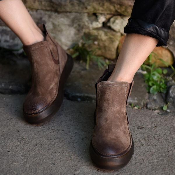 boots artmu original autumn and winter leather leisure comfortable ankle platform handmade women am1817, Black
boots artmu original autumn and winter leather leisure comfortable ankle platform handmade women am1817, Black