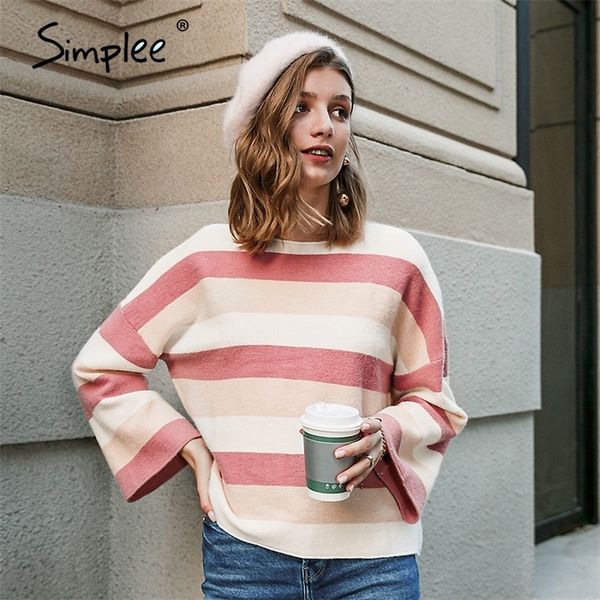 simplee striped high collar women pullover autumn winter casual women's sweater high street fashion women's knitting 201130, White;black
simplee striped high collar women pullover autumn winter casual women's sweater high street fashion women's knitting 201130, White;black