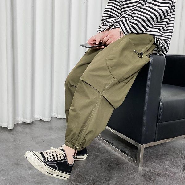 men's pants cotton casual men's fashion solid color multi-pocket overalls men streetwear hip-hop loose straight trousers spring su, Black
men's pants cotton casual men's fashion solid color multi-pocket overalls men streetwear hip-hop loose straight trousers spring su, Black
