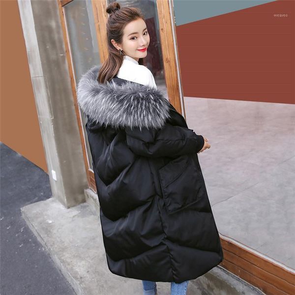 women's down & parkas winter jacket cotton women loose coats with fur collar hooded female overcoat mid long thick warm coat dt04021, Black
women's down & parkas winter jacket cotton women loose coats with fur collar hooded female overcoat mid long thick warm coat dt04021, Black
