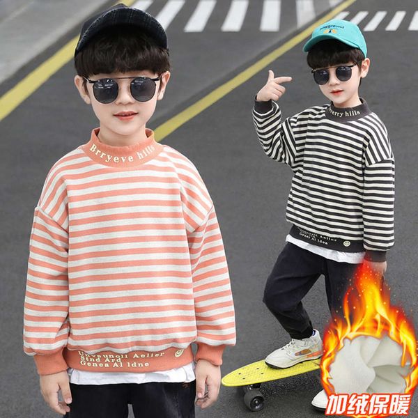 sweater boys' striped 2020 new foreign sle children's long sve autumn and winter mid size plush top, Black
sweater boys' striped 2020 new foreign sle children's long sve autumn and winter mid size plush top, Black