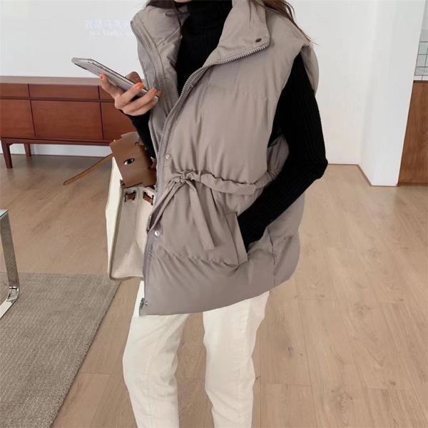 hzirip new winter coat women formal loose sleeveless drawstring waist thicken warm down cotton padded vest jacket parkas, Black
hzirip new winter coat women formal loose sleeveless drawstring waist thicken warm down cotton padded vest jacket parkas, Black