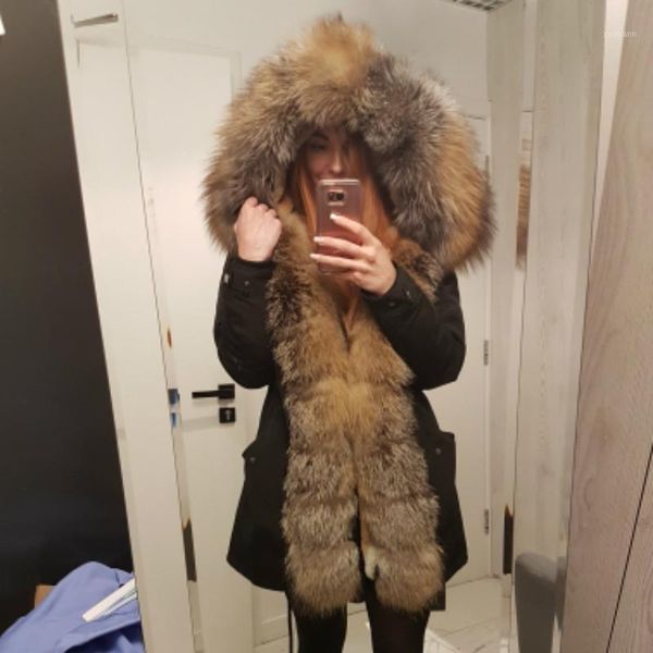 oftbuy 2020 real fur coat natural fur collar hood winter jacket women waterproof long parka outerwear streetwear detachable1, Black
oftbuy 2020 real fur coat natural fur collar hood winter jacket women waterproof long parka outerwear streetwear detachable1, Black