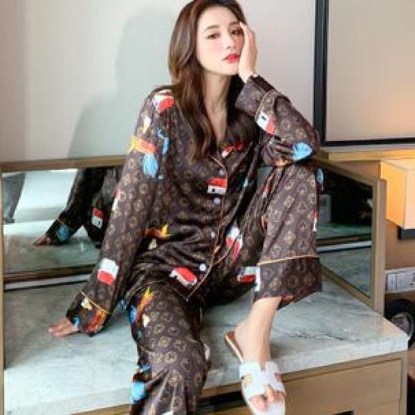 pajamas suit lovers' print nightwear casual 2pcs pijamas set sleepwear satin intimate lingerie nightgown men pyjamas home wear, Black;brown
pajamas suit lovers' print nightwear casual 2pcs pijamas set sleepwear satin intimate lingerie nightgown men pyjamas home wear, Black;brown