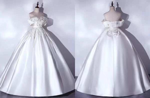 princess white v neck 2022 wedding gown dresses off the shoulder with sleeves satin ruched boho country court train wedding bridal gowns ves
princess white v neck 2022 wedding gown dresses off the shoulder with sleeves satin ruched boho country court train wedding bridal gowns ves