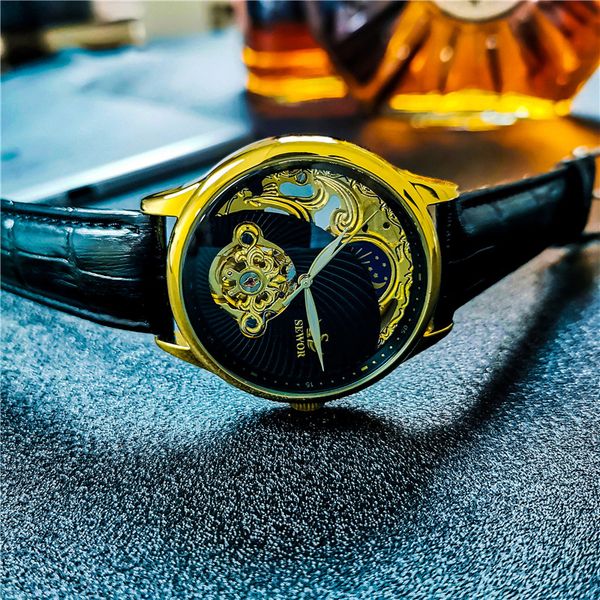 european and american fashion high-end chinese style automatic mechanical watch mens hollow retro casual watch mens waterproof luminous famo, Slivery;brown
european and american fashion high-end chinese style automatic mechanical watch mens hollow retro casual watch mens waterproof luminous famo, Slivery;brown