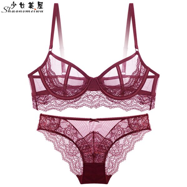 lace ultra-thin transparent thong underwear set bra thin dark green breast slimming c1212, Black;white
lace ultra-thin transparent thong underwear set bra thin dark green breast slimming c1212, Black;white