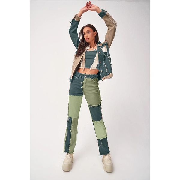 women's jeans female patchwork skinny button high waist straight leg long pants women denim trousers with pockets vintage casual, Blue
women's jeans female patchwork skinny button high waist straight leg long pants women denim trousers with pockets vintage casual, Blue